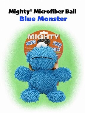 Mighty Toys Microfiber Ball Monster Durable Squeaky Dog Toy Plus Dog Scoop Bags